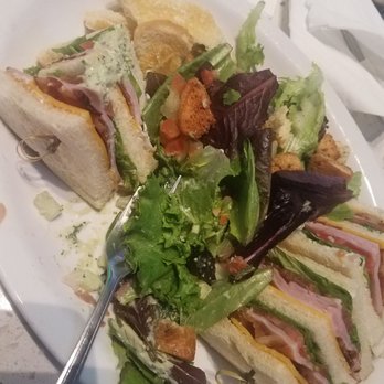 The Draft Sports Grill - Triple Decker with a side salad - Sports Bars Near Me - Mesa, Arizona The Draft Sports Grill - Triple Decker with a side salad - Sports Bars Near Me - Mesa, Arizona