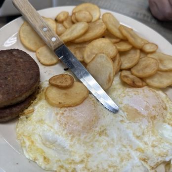 Eggs N Things - Over easy eggs, sausage, and potatoes - Breakfast & Brunch Near Me - Camarillo, California Eggs N Things - Over easy eggs, sausage, and potatoes - Breakfast & Brunch Near Me - Camarillo, California