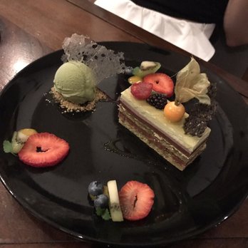 Minami - Green tea opera cake - Japanese Near Me - Vancouver, British Columbia Minami - Green tea opera cake - Japanese Near Me - Vancouver, British Columbia