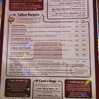 Cook's Burger Bar - Menu - Burgers Near Me - Williamsburg, Virginia Cook's Burger Bar - Menu - Burgers Near Me - Williamsburg, Virginia