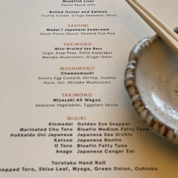 The Bungalow Kitchen - Omakase Menu - New American Near Me - Tiburon, California