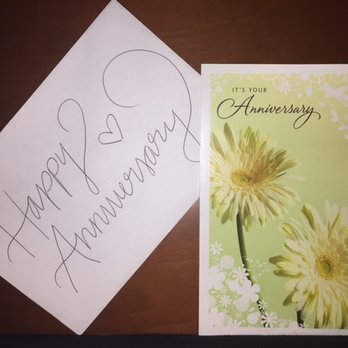 Bonefish Grill - 39th wedding anniversary card from Bonefish Grill staff - unexpected & appreciated - Seafood Near Me - Charlottesville, Virginia