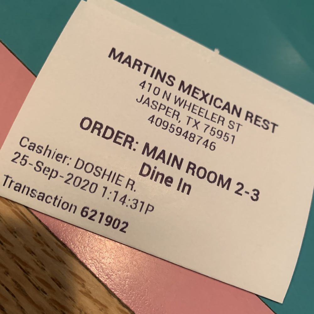 MARTIN'S MEXICAN RESTAURANT - order for dinner - Mexican Near Me - Jasper, Texas MARTIN'S MEXICAN RESTAURANT - order for dinner - Mexican Near Me - Jasper, Texas