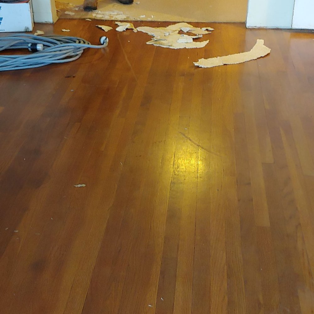 Avakian Hardwood Restorations - Ugly old linoleum. - Flooring Near Me - Clovis, California Avakian Hardwood Restorations - Ugly old linoleum. - Flooring Near Me - Clovis, California