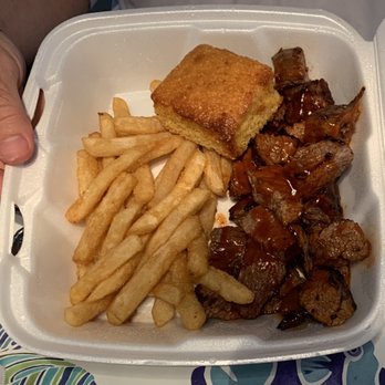 The Hickory Hog - BBQ Steak Tips - 1/2 the pre-Covid portion at a much higher price - Barbeque Near Me - Point Pleasant, New Jersey