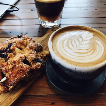 Devout Coffee - Tonic espresso, blueberry scone and mocha - Coffee Roasteries Near Me - Fremont, California