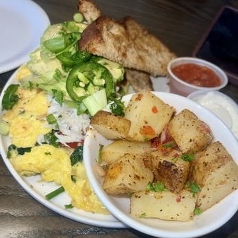 Gocha's Tapas Bar - Seafood omelette  with wheat toast & potatoes. - Tapas Bars Near Me - Atlanta, Georgia