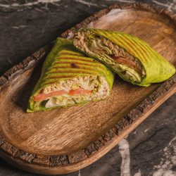 Euphoria Coffee - Spicy Tuna Panini on a Spinach Wrap