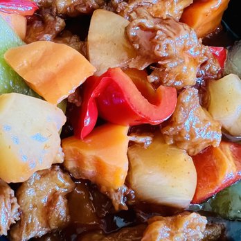 Vegan Enjoyable - Sweet & Sour Vegan Chicken with Bell Peppers & Pineapple - Food Delivery Services Near Me - San Francisco, California Vegan Enjoyable - Sweet & Sour Vegan Chicken with Bell Peppers & Pineapple - Food Delivery Services Near Me - San Francisco, California