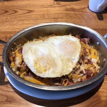 Alexanders Cafe - Corned Beef Skillet, eggs over easy. - Diners Near Me - Elgin, Illinois