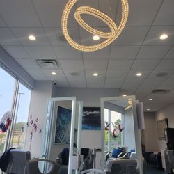 Vibe 67 Salon - View from the massage chair at the shampoo station.