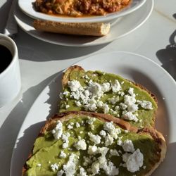 Cafe Vert - Avocado toast Avocado And Feta Toast and shakshuka !
