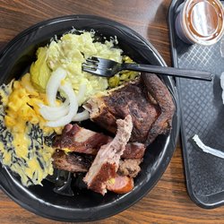 Darrel's Catering - BBQ chicken, Mac n cheese, brisket, ribs, potato salad and jalapeño cheese sausage