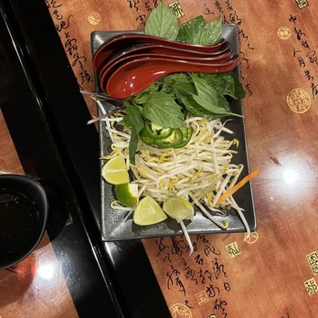 Pho Happy Bowls - The fixings for pho - sprouts, lime, basil, mint - Vietnamese Near Me - Doylestown, Pennsylvania Pho Happy Bowls - The fixings for pho - sprouts, lime, basil, mint - Vietnamese Near Me - Doylestown, Pennsylvania
