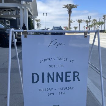 Piper - Front sign - New American Near Me - Oceanside, California