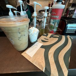 Cheese danish and brown sugar shaken expresso