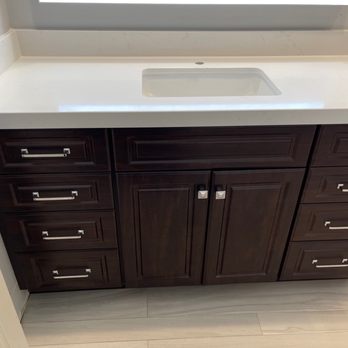 Cali Stone Artisans - New Quartz countertop with under mount sink installed by Auggie. - Countertop Installation Near Me - Bellflower, California