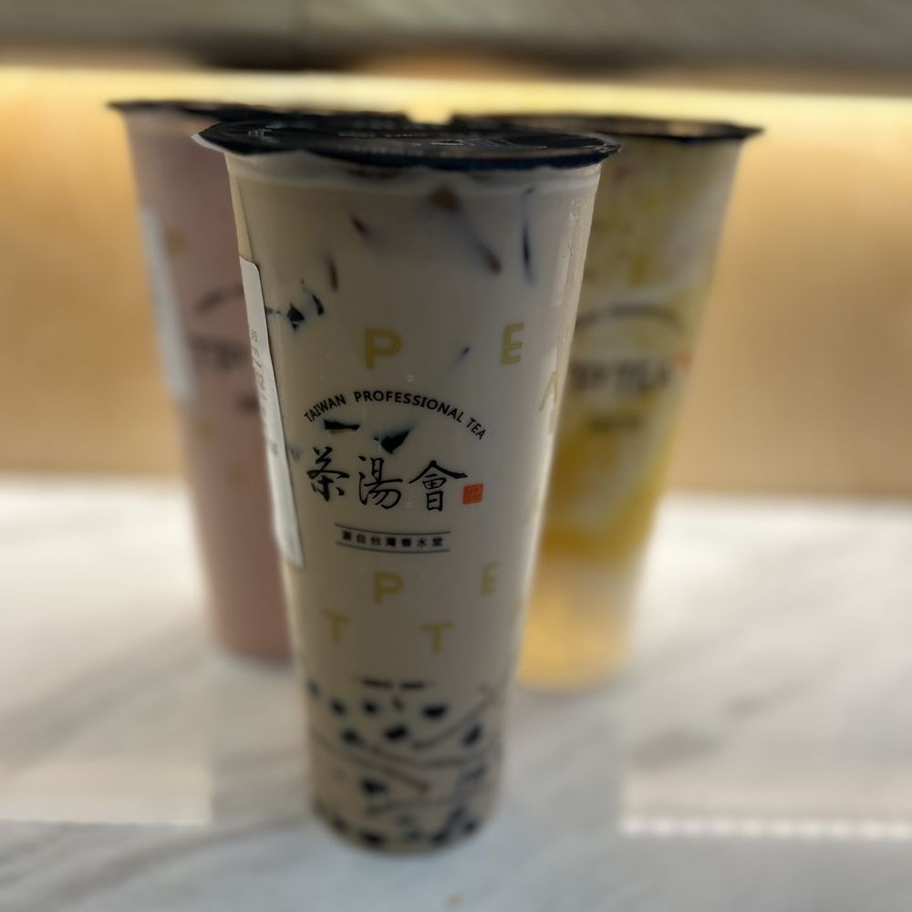 TP Tea - three cups of tea on a table - Bubble Tea Near Me - Flushing, New York TP Tea - three cups of tea on a table - Bubble Tea Near Me - Flushing, New York