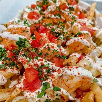 Curds and Whey Gourmet - Shrimp Scampi Fries! - Salad Near Me - Tulsa, Oklahoma Curds and Whey Gourmet - Shrimp Scampi Fries! - Salad Near Me - Tulsa, Oklahoma
