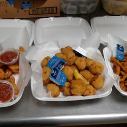 Masters Seafood - Fried Scallops, Shrimp and Clam Strips.