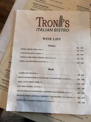 Menu photo 2 Tronis Italian Bistro Lebanon, OH Menu photo 2 Tronis Italian Bistro Lebanon, OH