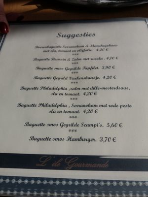 Menu photo 5 L'ile Gourmande Antwerp, VAN Menu photo 5 L'ile Gourmande Antwerp, VAN
