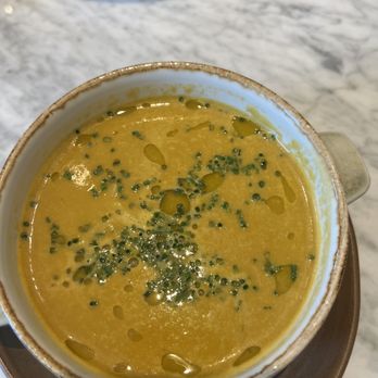 Emilia's - Sweet potato Lobster bisque - Mediterranean Near Me - Fort Worth, Texas Emilia's - Sweet potato Lobster bisque - Mediterranean Near Me - Fort Worth, Texas