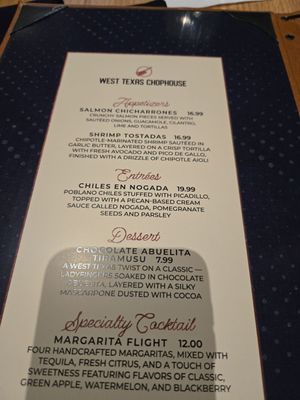 Menu photo 7 West Texas Chophouse El Paso, TX Menu photo 7 West Texas Chophouse El Paso, TX