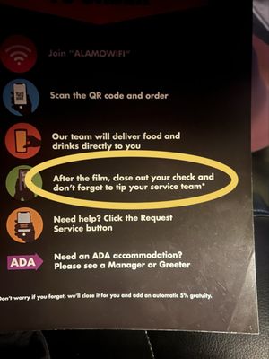 Menu photo 1 Alamo Drafthouse Cinema Cedars Dallas, TX