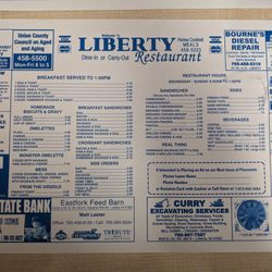 Liberty Restaurant - Menu