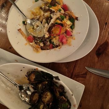 Town Hearth - Wagyu fries and Brussel sprouts - American Near Me - Dallas, Texas Town Hearth - Wagyu fries and Brussel sprouts - American Near Me - Dallas, Texas