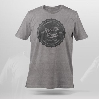 Record Town - The Record Town bottlecap t-shirt! - Music & DVDs Near Me - Fort Worth, Texas Record Town - The Record Town bottlecap t-shirt! - Music & DVDs Near Me - Fort Worth, Texas