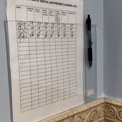 Bright White Dental - The bathroom cleaning schedule the bathroom is so clean immaculate!!!