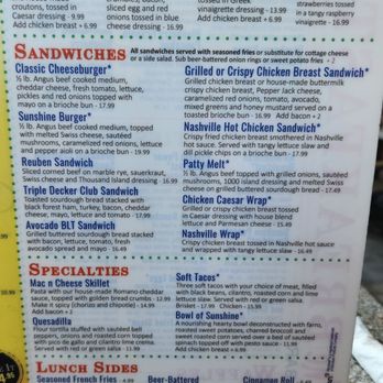 Sunshine Breakfast Bar - Menu - Breakfast & Brunch Near Me - Phoenix, Arizona Sunshine Breakfast Bar - Menu - Breakfast & Brunch Near Me - Phoenix, Arizona