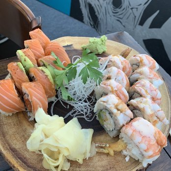 @Sushi - Spicy salmon roll and shrimp roll - Sushi Bars Near Me - Long Beach, California @Sushi - Spicy salmon roll and shrimp roll - Sushi Bars Near Me - Long Beach, California