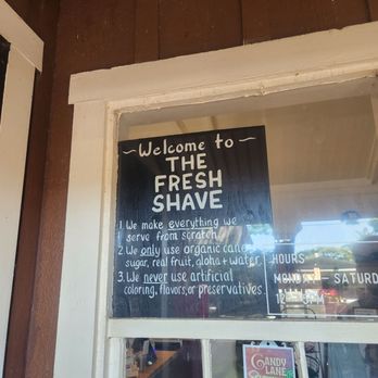 The Fresh Shave - Outside sign - Shaved Ice Near Me - Koloa, Hawaii The Fresh Shave - Outside sign - Shaved Ice Near Me - Koloa, Hawaii