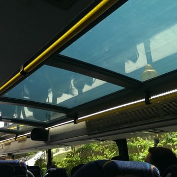 Megabus - A nice clear roof-top in 2nd floor of the bus. - Transportation Near Me