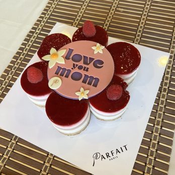 Parfait Paris - Mother's Day Cake (their La Rose cake but they offered it as a flower for Mother's Day!) - Creperies Near Me - Anaheim, California Parfait Paris - Mother's Day Cake (their La Rose cake but they offered it as a flower for Mother's Day!) - Creperies Near Me - Anaheim, California