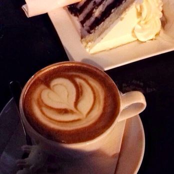 Tryst - Cappuccino and lemon/blueberry cheesecake - Lounges Near Me - Washington, DC, District of Columbia