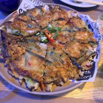 Wooga - Scallion Kimchi Pancake - Korean Near Me - New York, New York Wooga - Scallion Kimchi Pancake - Korean Near Me - New York, New York