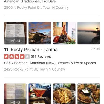 Rusty Pelican - This is what it looks like on yelp - Seafood Near Me - Tampa, Florida Rusty Pelican - This is what it looks like on yelp - Seafood Near Me - Tampa, Florida