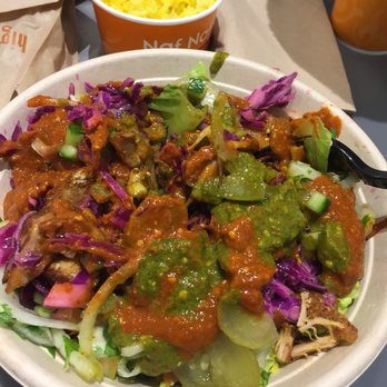 Naf Naf Grill - Chicken schwarma bowl with salad and rice - Middle Eastern Near Me - Independence, Ohio Naf Naf Grill - Chicken schwarma bowl with salad and rice - Middle Eastern Near Me - Independence, Ohio