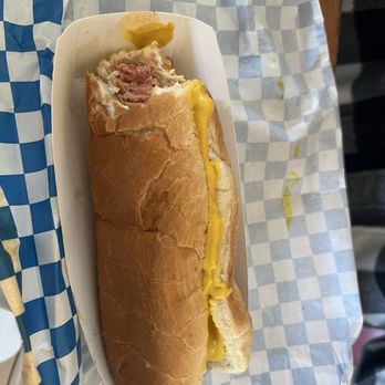 Lucky Boy - Hot Dog with mustard - Burgers Near Me - Pasadena, California