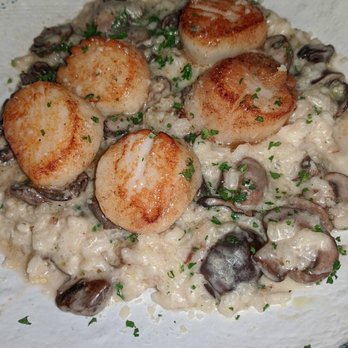 Brava Garden Eatery - Mushroom Risotto with Scallops - Wine Bars Near Me - Pleasanton, California Brava Garden Eatery - Mushroom Risotto with Scallops - Wine Bars Near Me - Pleasanton, California