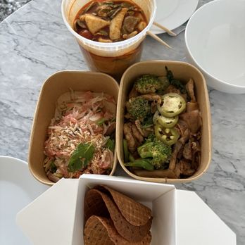 Song Wat - Prawns tom yum, chicken pad see ew, smoked duck salad - Thai Near Me - San Francisco, California Song Wat - Prawns tom yum, chicken pad see ew, smoked duck salad - Thai Near Me - San Francisco, California