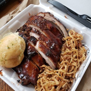 Rosie's BBQ Kitchen - Ribs w/ onion strings - Barbeque Near Me - Chatsworth, California Rosie's BBQ Kitchen - Ribs w/ onion strings - Barbeque Near Me - Chatsworth, California