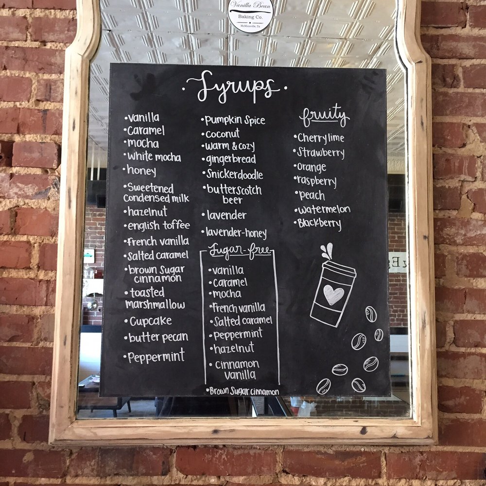 The Vanilla Bean Baking - Lots of flavors for your latté - Coffee & Tea Near Me - McMinnville, Tennessee The Vanilla Bean Baking - Lots of flavors for your latté - Coffee & Tea Near Me - McMinnville, Tennessee