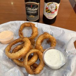 62's Burgers and Brews - Onion rings, beers!