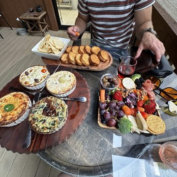 Fish Tales Winery & Bistro - Charcuterie board and dip trio - Wineries Near Me - Broken Bow, Oklahoma
