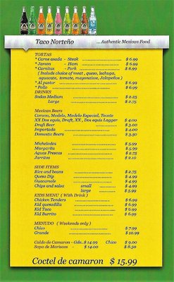 Menu photo 4 Taco Norteño Winter Garden, FL